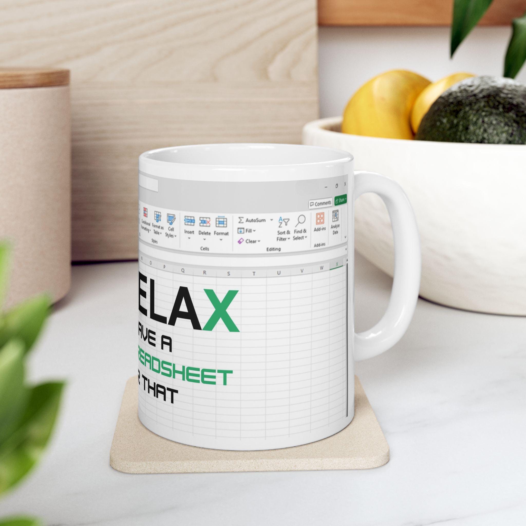 BECHUSKY Taza Excel – Taza De Hoja De Cálculo De Acceso Directo Para Estudiantes De Contabilidad, Contadores Mayores, CPAs – Regalo Para Compañeros De Trabajo, Colegas, Amigos En Cumpleaños