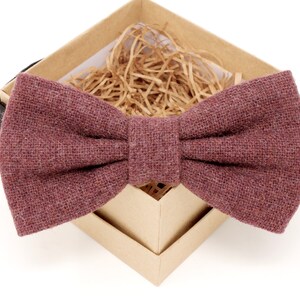 Maroon Textured Bow Tie - Mens Pre-Tied Bow Tie - Womens Pre-Tied Bow Tie - Maroon Purple Bow Tie - Groom Bow Tie