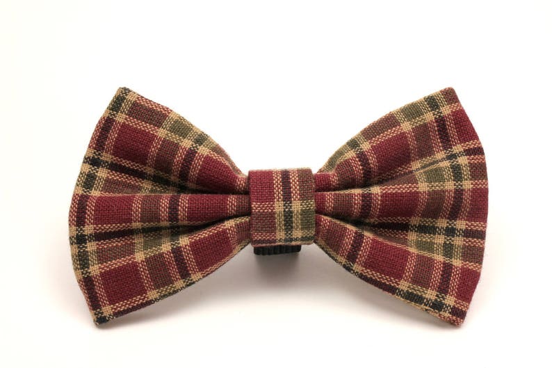 Plaid Cat Bow Tie Pet Bow Tie Gifts for Dogs Dog Bow Tie Detachable Dog Bow Tie Red Plaid Dog Bow Tie Christmas Dog Bow Tie