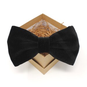 Velours noir marié classique avec noeud - noeud papillon déjà noué - Womens noeud papillon déjà noué - Mens velours velours noir noeud - noeud papillon