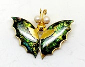 Vintage Figural Abalone MOP (Or something like it, might be imitation) Butterfly Brooch