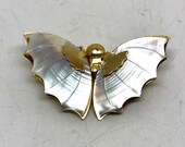 Vintage Abalone Mother of Pearl Butterfly PIn
