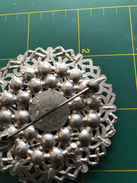 Large Vintage-antique carnelian and woven metal d… - image 3