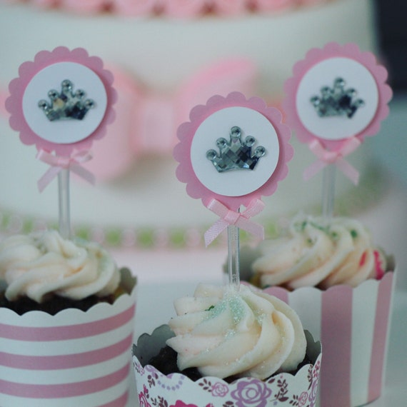 Princess Cupcake Topper Rhinestone Collection | Etsy