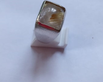 rutilated quartz  ring