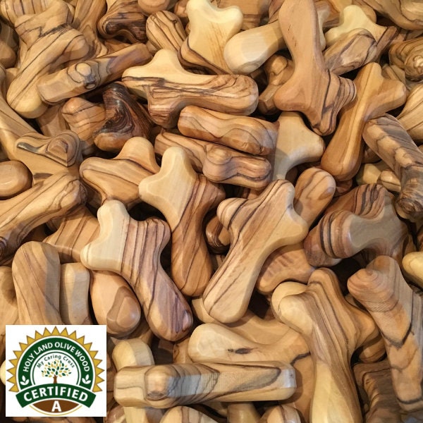Cuentas redondas de madera de olivo de 7 mm (500 cuentas) #B117 - Holy Land  Olive Wood - Bethlehem Olive Wood Factory