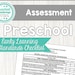 Preschool Standards Assessment Checklist - Etsy