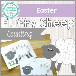 Spring and Easter - Preschool Math Sheep Numbers and Counting