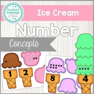 Ice Cream - Preschool Math Numbers and Counting