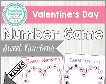 Valentine's Day - Preschool Math Number Matching Game