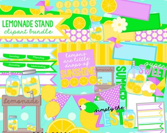 Pacchetto clipart chiosco limonata