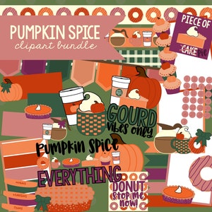 Pumpkin Spice Fall Clipart Bundle