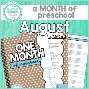 Preschool Lesson Plans and Materials - August