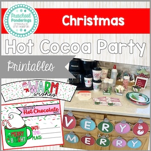 Holiday Hot Chocolate Party - Christmas Party Printables