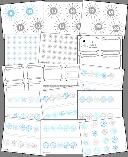 Winter - Preschool Math and Language Bundle - Etsy