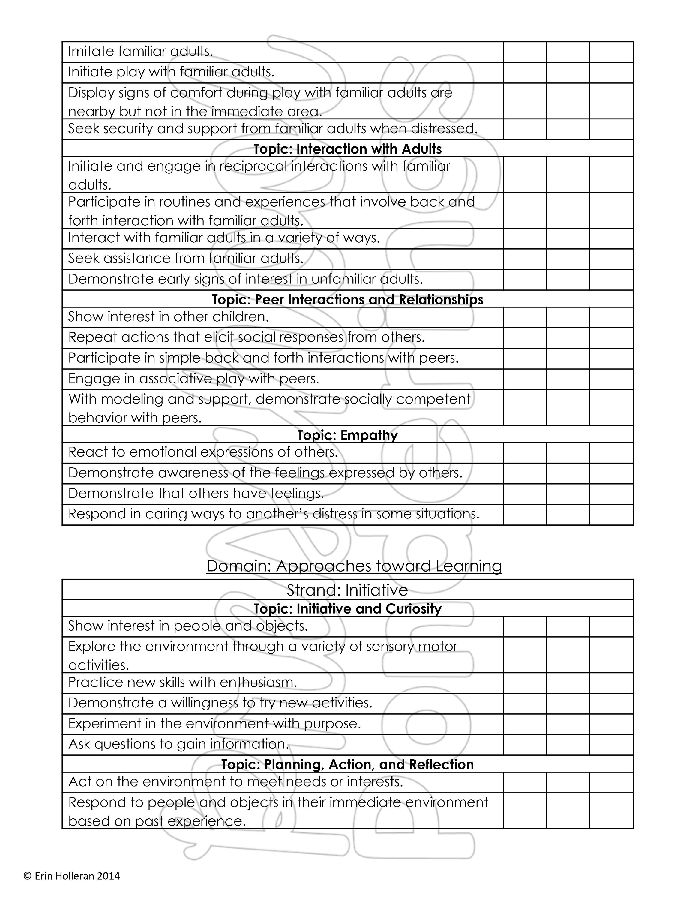 Infant Toddler Developmental Assessment