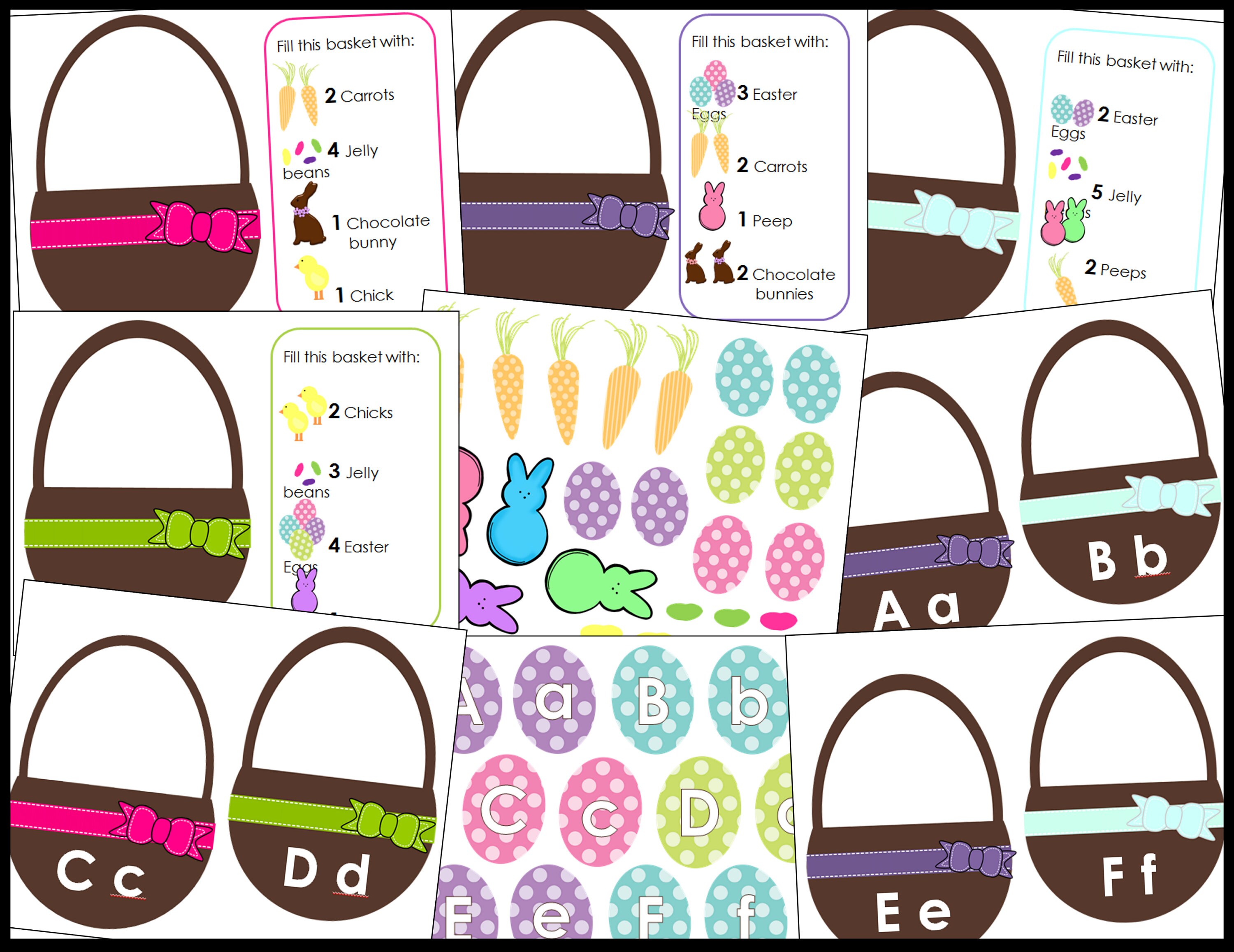 Easter Preschool Math and Language Bundle - Etsy