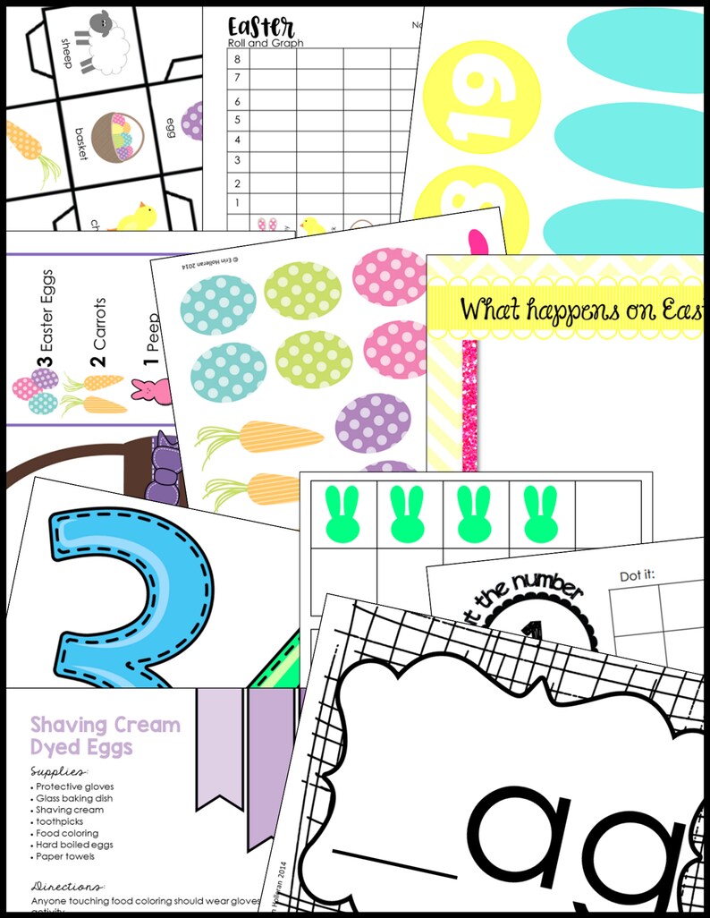 Preschool Lesson Plans and Materials April Etsy