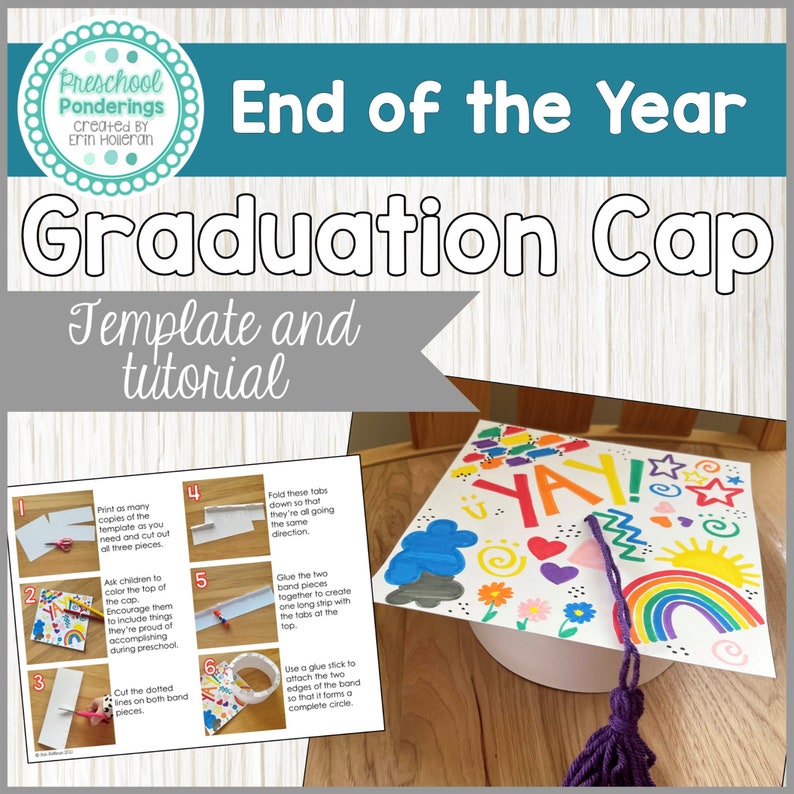 Graduation Cap Template Preschool and Kindergarten image 1