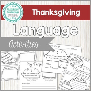 Thanksgiving Language and Literacy Printable Activities