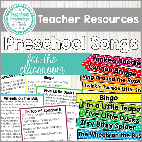 Common Preschool Songs and Lyrics