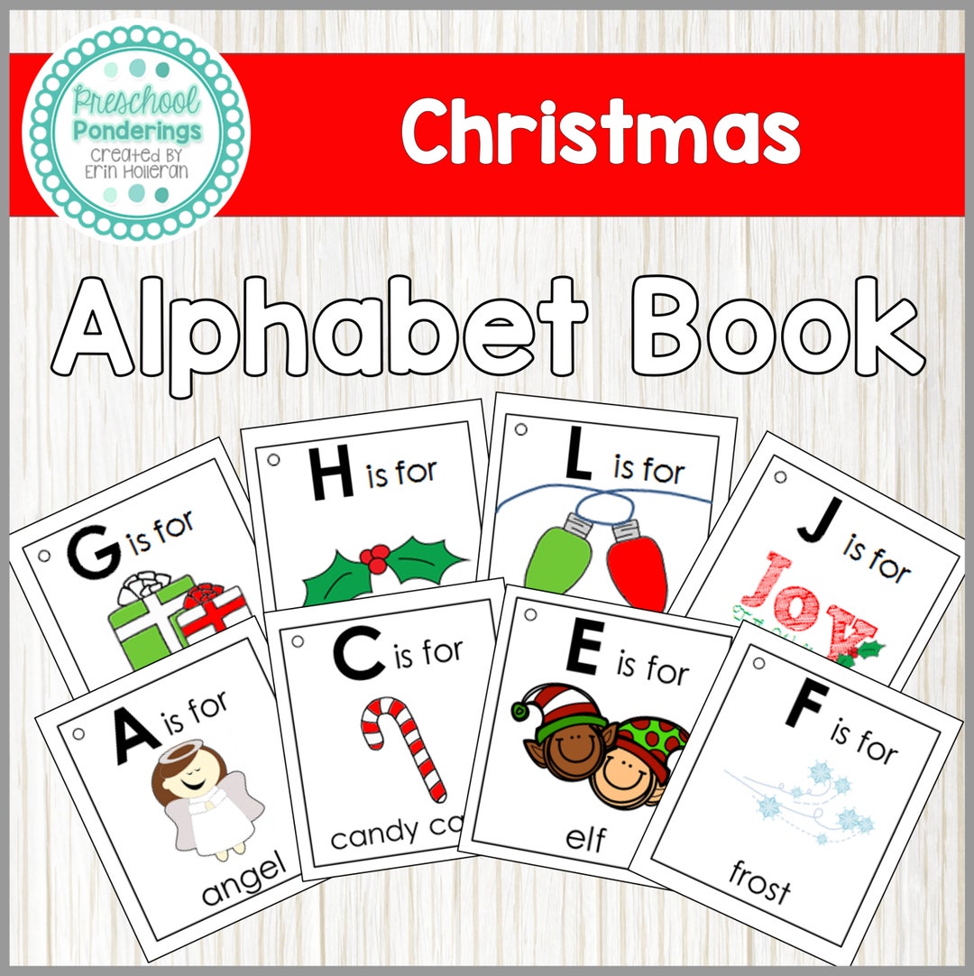 Printable Christmas Alphabet Book Etsy