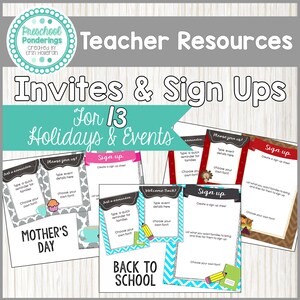 Classroom Party Printables for Every Season
