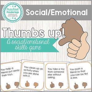 Social Emotional Skills for Preschool - Thumbs Up Game