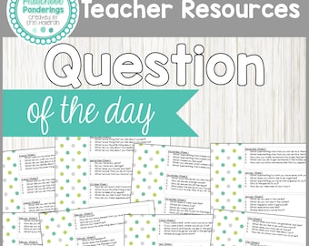 Question of the Day Prompt Notebook For Preschool and Kindergarten