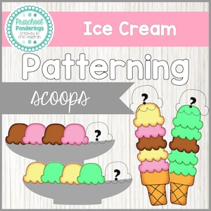 Ice Cream - Preschool Math Patterning