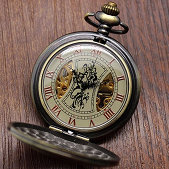 Manual Wind Watch, Steampunk Pocket Watch, Victorian Cosplay Watch, Vest Watch, Fantasy Vintage Look Watch