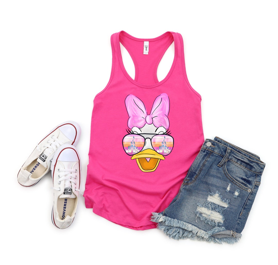DAISY DUCK Inspired Tank, Womens Disney Tank, Daisy Tank, Disneyland