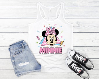 Retro Minnie 90's Tank, Disney Inspired Tank, Retro Minnie Shirt, Disneyland Tank, Disney World Tank, Girls - Women's