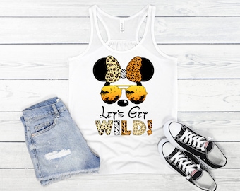 Disney Inspired Animal Kingdom Tank, SAFARI MINNIE Tank, Let's Go Wild, Women's Tank Girls - Women's, Kids Disney Tank