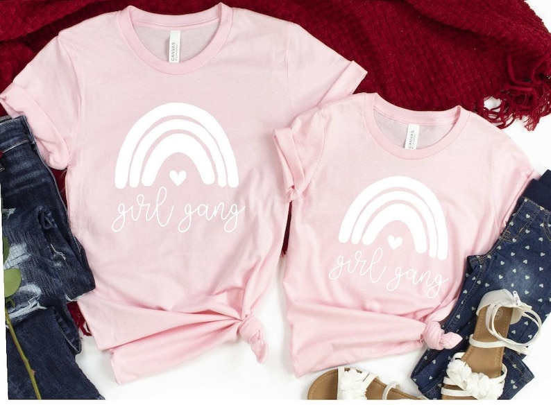 GIRL GANG Shirt Baby Toddler Girls Women's Pink Shirt Etsy