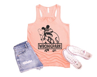 WRONG PARK TANK, Disney Inspired Tank, Universal Inspired Women's Tank Girls - Women's, Kids Disney Tank