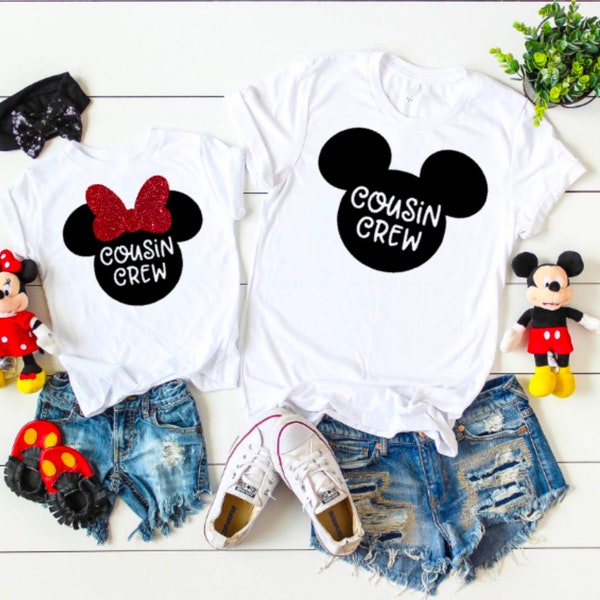 Matching Disney Cousin Shirts, COUSIN CREW Minnie Mickey Mouse Inspired,  Vacation, Disney Matching Tops, Minnie Mouse, Kid Mickey Shirt #2