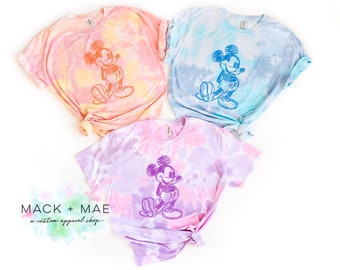 MICKEY INSPIRED Tie Dye UNISEX T Shirt, Matching Disney Tee Shirt