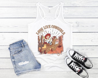 JESSIE TOY STORY Tank, Girls Disney Tank, Disneyland Tank, Disney World Tank, Girls - Women's, Kids Disney Tank