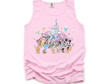 DISNEY INSPIRED Mickey & Friends Unisex TANK, Disney Inspired Tank,  Pastel Minnie Tank Top