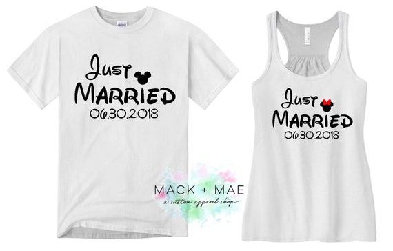 just married disney shirts