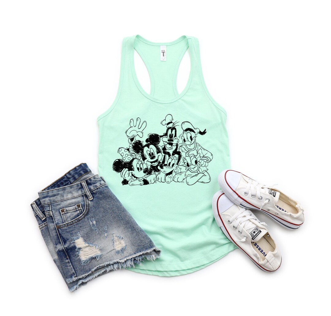 MICKEY & FRIENDS TANK, Women's Disney Tank Top, Disneyland Tank, Summer