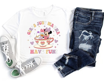 Disney Inspired CROP TOP Minnie & Daisy Shirt, Disneyland Crop Top, Disney World Crop Top, Women's Disney Tee