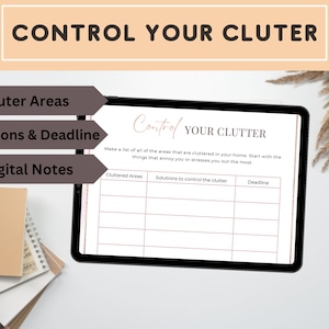 Control Your Clutter | Digital Journal | Customizable Planner | Goodnotes Planner | IPad Planner | Digital Planner | Digital Notebook