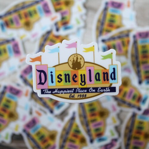 Disneyland Marquee Sticker Disneyland Sign Matte Sticker Etsy