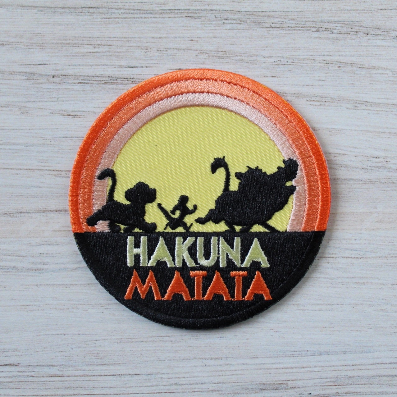 Patch Iron-On Hakuna Matata Embroidered Patch Tag Patch Iron-On Hakuna Matata Embroidered Patch Tag