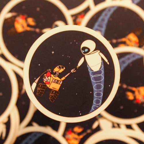 Large Wall E and Eve Sticker Etsy