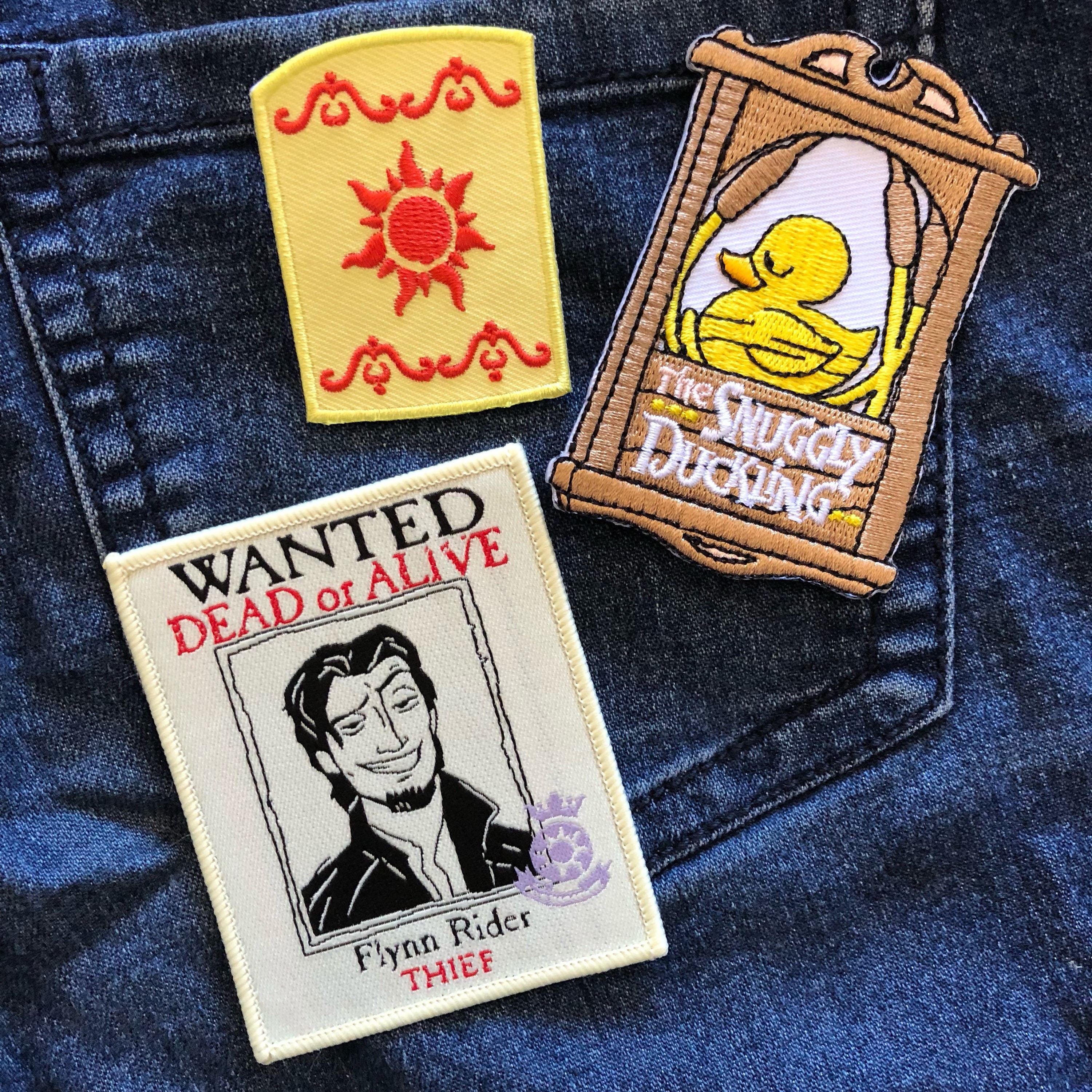 Tangled Patches | Snuggly Duckling | Flynn | Lantern | Iron on Patches