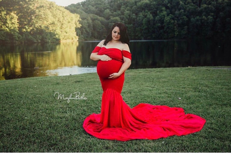 Butterfly maternity dressgownSlim Fittedextra longsweetheartphoto shootphoto propssaleoff the shoulderwoman clothessalekorinnart