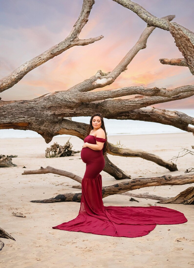 Butterfly maternity dressgownSlim Fittedextra longsweetheartphoto shootphoto propssaleoff the shoulderwoman clothessalekorinnart